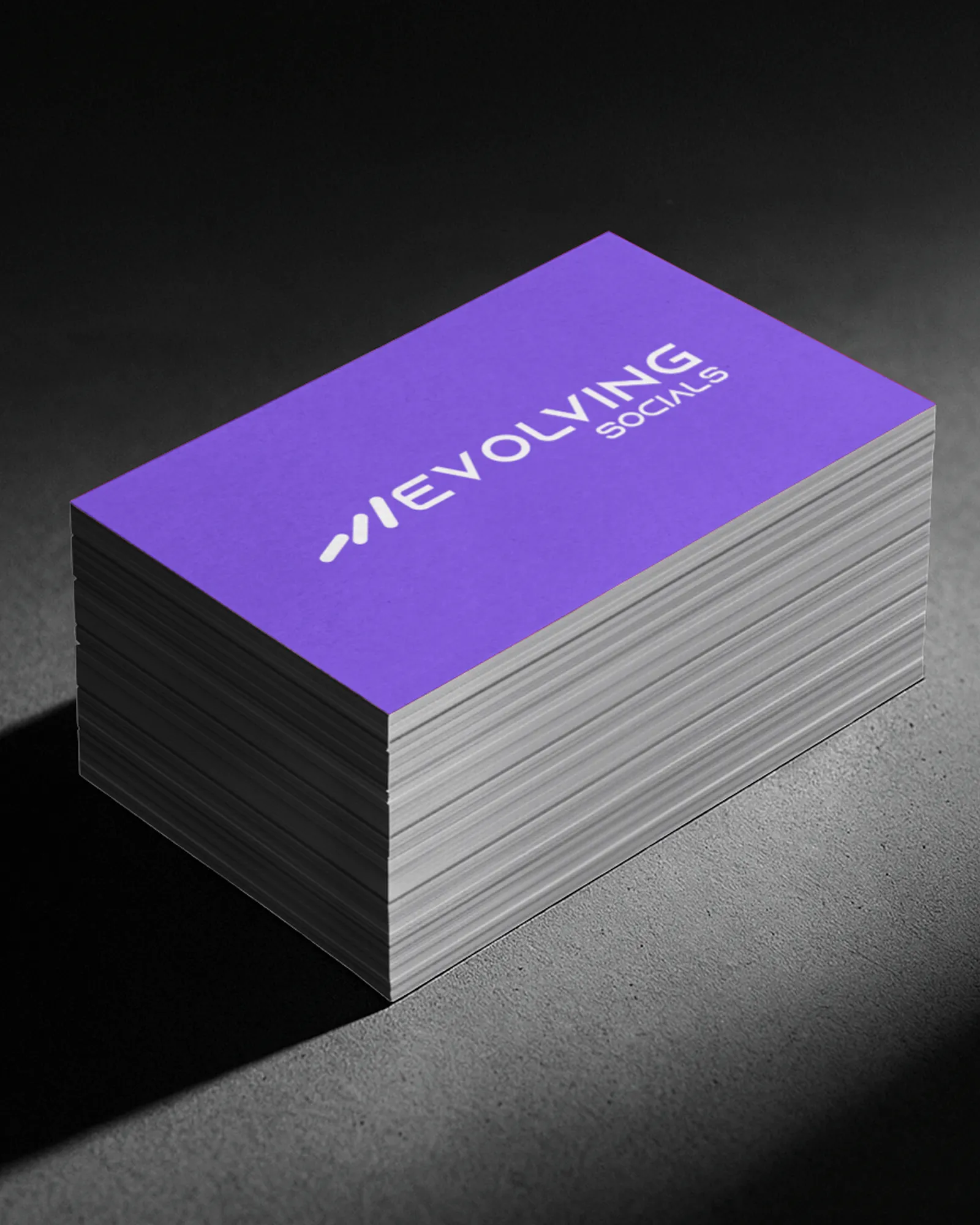 Visitekaartje concept voor Evolving Socials