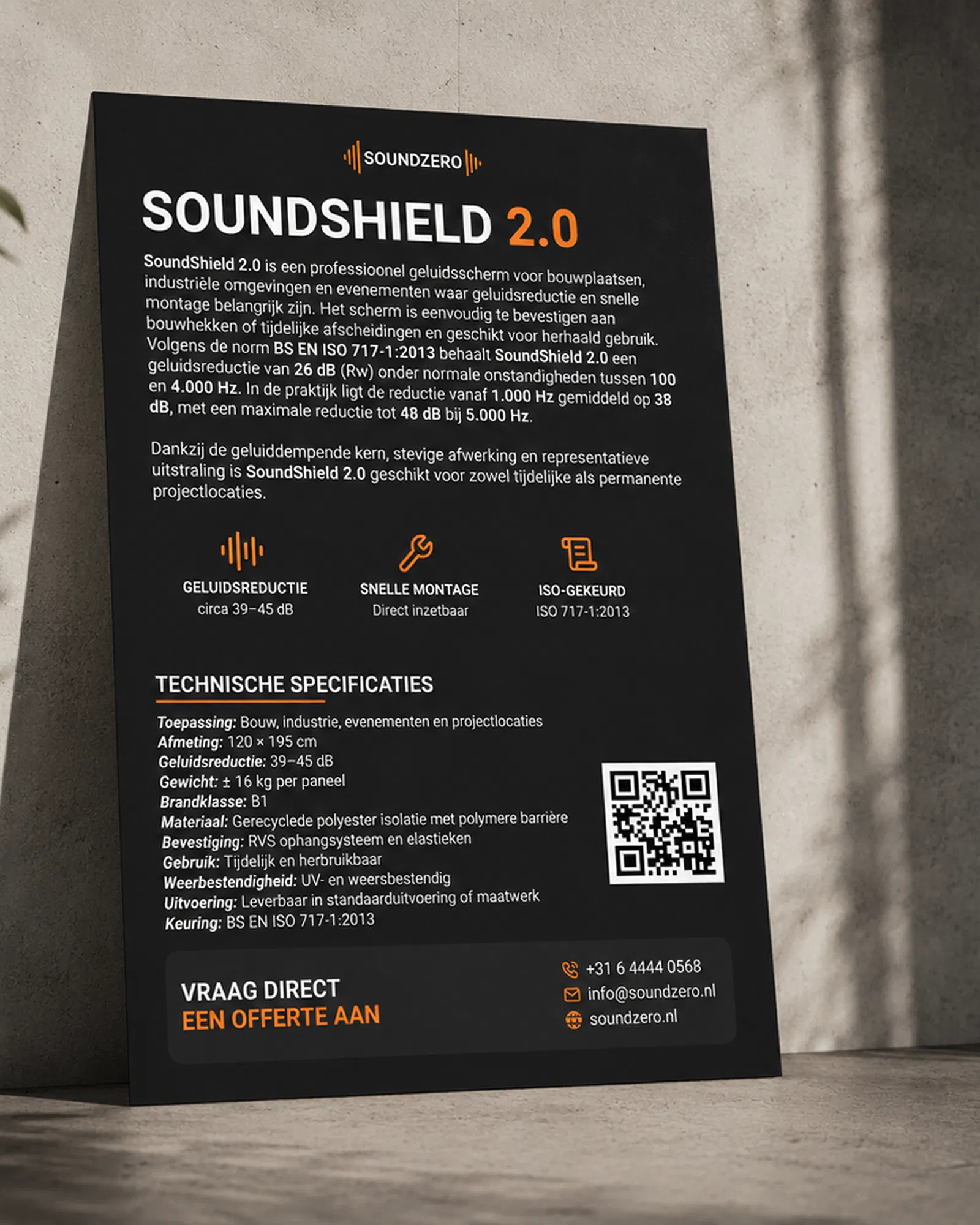 Mockup van de Soundzero flyer